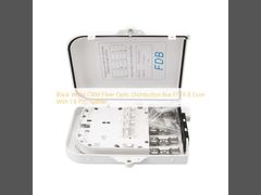 جعبه توزیع فیبر نوری OEM سیاه سفید FTTX 8 هسته با 1 8 PLC Splitter