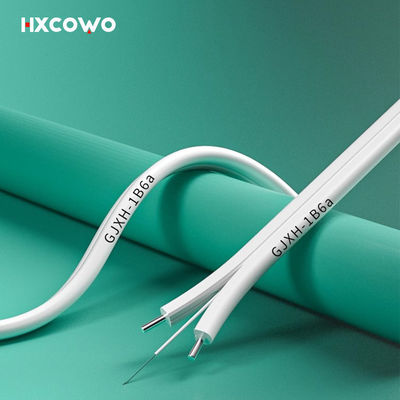 خرید SM G652D G657A GJXH Indoor Optical Fiber Cable With LSZH Jacket 2 Core ساخت آنلاین