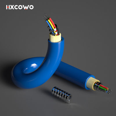 خرید Dustproof Single Mode Outdoor 2-288 Core Flexible Spiral Steel Armored Fiber Optical Cable ساخت آنلاین