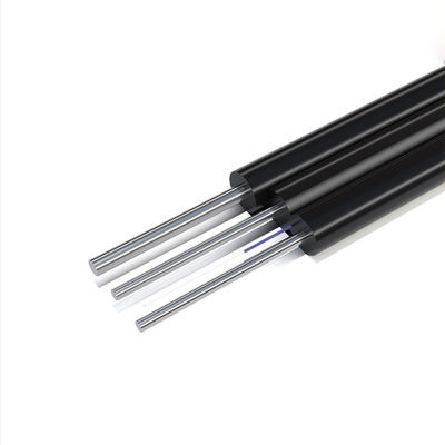 خرید HXCOWO FTTH Outdoor GJYXCH 1 2 4 Core G657A1 Steel Wire Or FRP Black Fiber Optic Drop Cable ساخت آنلاین