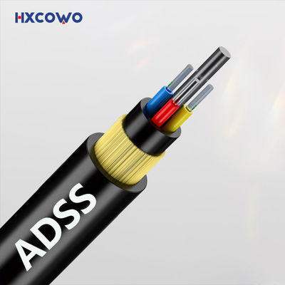 خرید کابل فیبر هوایی ADSS 80 متر 100 متر 120 متر 200 متر دهانه G652D G657A1 G657A2 تولید آنلاین
