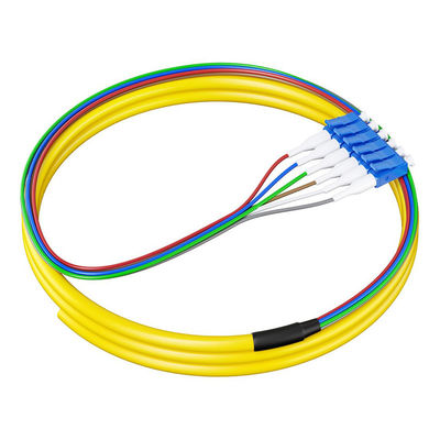 خرید HXCOWO 6 رنگ SM 9/125 فیبر Pigtails 0.9mm G657A G652D 1.5M LC/UPC فیبر نوری Pigtail تولید آنلاین