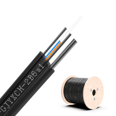 خرید تعداد هادی ها ≥ 10 FTTH 2 Core Fiber Optic Drop Cable 1km GJYXCH با طول سفارشی تولید آنلاین
