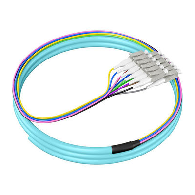خرید PVC LSZH HXCOWO Novel 12-Color 12-Core LC FC SC ST UPC/APC Single Mode G657A/G652D 0.9mm MM Fiber Pigtails ساخت آنلاین
