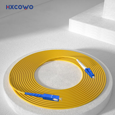 خرید HXCOWO LC SC/UPC Optical 1M Single Mode Single Core 3.0mm Fiber Cable Patch for FTTX ساخت آنلاین