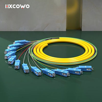 خرید 12 هسته SC UPC APC LC FC ST E2000 SM MM OM2 OM3 OM4 فیبر نوری Pigtail Ribbon Patch Cord تولید آنلاین