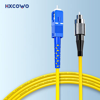 خرید HXCOWO Indoor Outdoor 1 2 4 Core G657A1 FTTH Armored Fiber Optic Cable Patch With SC FC Connector ساخت آنلاین