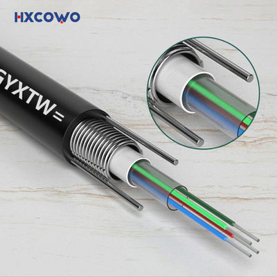 خرید 4 24 144 Core Fiber Armoured Cable G652D GYXTW Steel Wire Armoured Fibre Optic Cable ساخت آنلاین