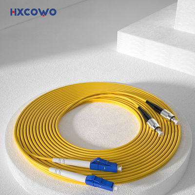 خرید پیچ کابل فیبر نوری زرهی HXCOWO OM4 LC UPC به FC دوگانه کابل فیبر نوری چند حالت تولید آنلاین