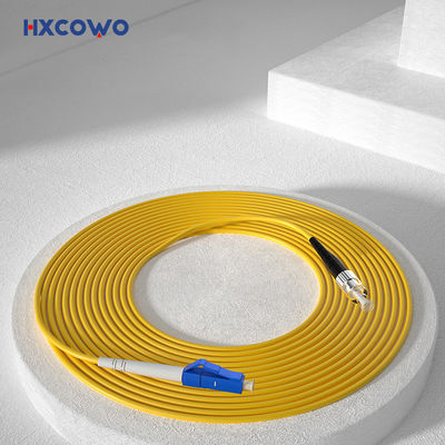خرید HXCOWO SM SX G657A2 LC/UPC-FC 2 3mm LSZH Armored Fiber Optic Cable Patch for Wifi Network ساخت آنلاین