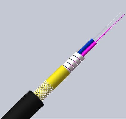 خرید LSZH Jacket 5.0mm OS2 G652D Singlemode Armored Fiber Optic Cable for Networks ساخت آنلاین