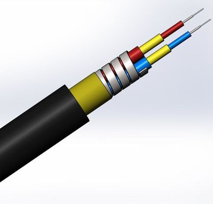 خرید SM LC SC FC CPRI ضد آب FTTA پرنده کابل فیبر نوری زرهی 7.0mm 2C 4C تولید آنلاین