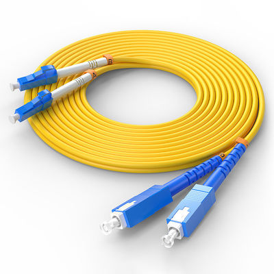 خرید FTTH FTTxFTTB Network LC-SC Multimode Duplex Fiber Optic Cable with Customized Colors ساخت آنلاین