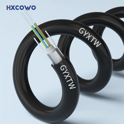 خرید کابل فیبر نوری GYXTW G657A G652D حالت تک در فضای باز زرهی OS2 4 6 12 24 هسته تولید آنلاین