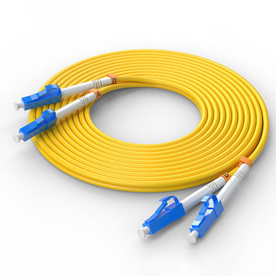 خرید یک حالت LC / UPC-LC / UPC FTTH Duplex فیبر نوری کابل پیچ برای رنگ های سفارشی تولید آنلاین