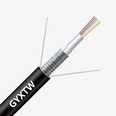 خرید Custom Length HXCOWO GYXTW G652D 2/4/6/8/12/24/24/48/96 Core Armoured Fiber Optic Cable ساخت آنلاین