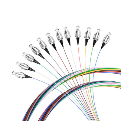 خرید G657 12رنگ 0.9mm 1.5M Pigtail فیبر نوری برای FTTX طول موج 850nm / 1310nm / 1550nm تولید آنلاین