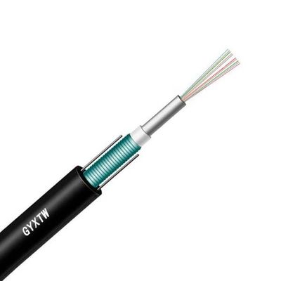 خرید GYXTW 2 Cores FTTH Single Mode Outdoor Armoured Fiber Optic Cable for Network Signal ساخت آنلاین