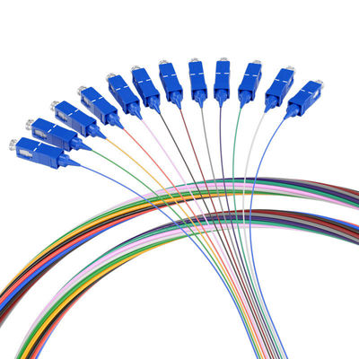 خرید Customized Lengths 1m/2m/3m... 1 HXCOWO 12Core-Color SC Single-Mode G657/G652D Fiber Optic Pigtails ساخت آنلاین
