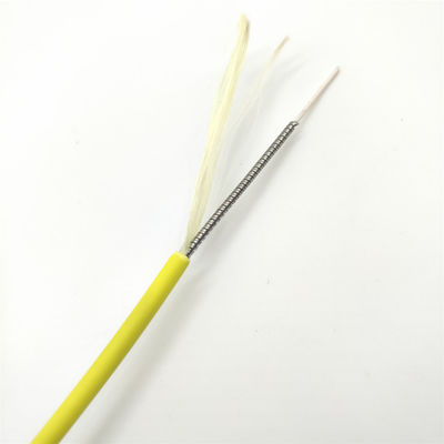 خرید 10D Bending Radius Direct Indoor Spiral Steel Armored Optical Cable 1-12 Core 1km ساخت آنلاین