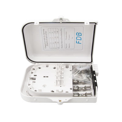 خرید جعبه توزیع فیبر نوری OEM سیاه سفید FTTX 8 هسته با 1 8 PLC Splitter تولید آنلاین
