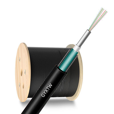 خرید 12 Cores GYXTW Aerial Outdoor Steel Wire FTTH Armoured Fiber Optic Cable for Superior ساخت آنلاین