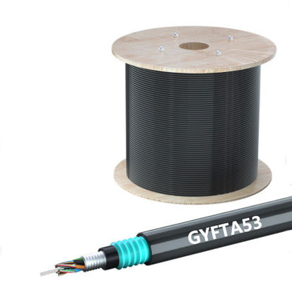 خرید Outdoor Armored Fiber Optic Cable GYFTA53 1 2 4 Core for Long-Lasting Communication ساخت آنلاین