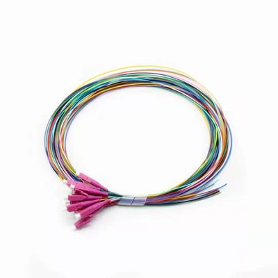 خرید 12 هسته LC UPC فیبر نوری Pigtail Multimode G657A1 FTTH Pigtail برای اتصال شبکه تولید آنلاین
