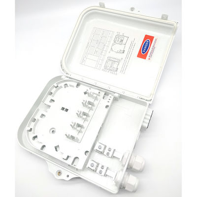 خرید 8 Ports FTTH Terminal Box White Outdoor Corridor PC 8 Core Optic Fiber Distribution Box ساخت آنلاین