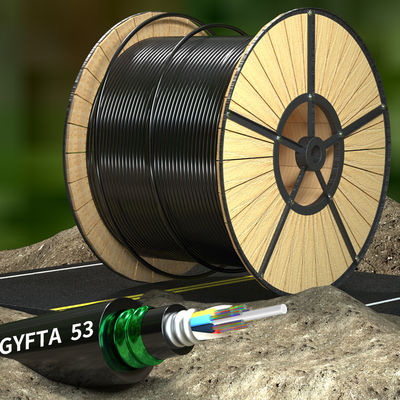خرید Outdoor 12 Core Armoured Fiber Optic Cable GYFTA53 Armored Optical Cable ساخت آنلاین
