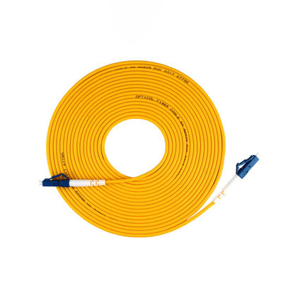 خرید Indoor SM G652D G657A1 G657A2 Simplex 3.0mm LC UPC Fiber Optic Cable Patch for FTTxFTTB ساخت آنلاین
