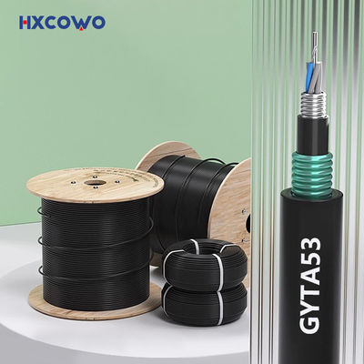 خرید Double Jacket Direct Burial Fiber Cable GYTA53 Outdoor Fiber Optic Cable ساخت آنلاین