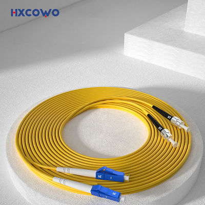 خرید 1.5m Yellow Duplex Armored Patch Cord HXCOWO 2.0mm SM MM 9/125 LC/UPC To ST ساخت آنلاین