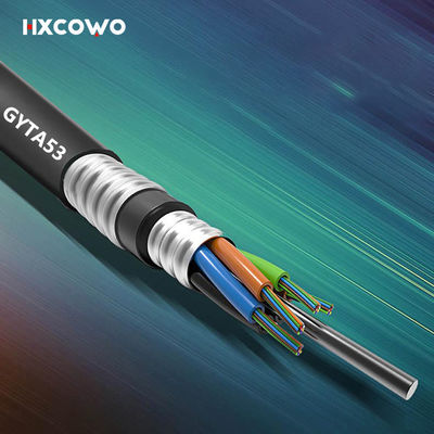 خرید HDPE Jacket Fibre Optic Cable Armoured RoHS Outdoor Rated Fiber Optic Cable ساخت آنلاین