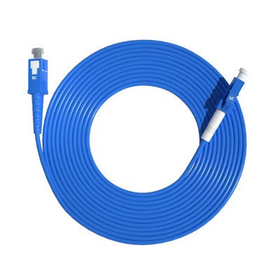 خرید HXCOWO Waterproof Single Mode Simplex 9/125 3.0mm SC-LC Armored Fiber Optic Cable Patch ساخت آنلاین