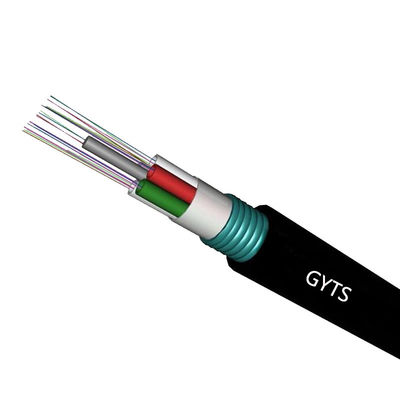 خرید HXCOWO Steel Armoured Fibre Optic Cable Aerial Duct 6 12 24 48 96 144 Core GYTS ساخت آنلاین