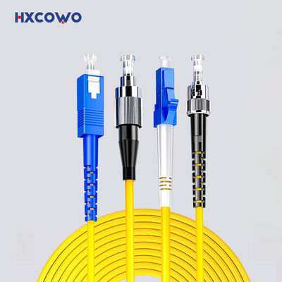 خرید HXCOWO SC LC FC ST MTRJ APC/UPC Connectors Indoor Armored Fiber Optical Patch Cord 1 ساخت آنلاین