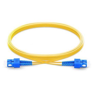 خرید سیم پیچ فیبر زرهی تک حالت SC UPC به SC UPC دوپلیکس 2.0mm PVC OFNR 9/125 تولید آنلاین