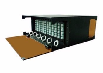 خرید MTP MPO Chassis 4U Fiber Patch Panel MPO Fiber Cassette Black ساخت آنلاین