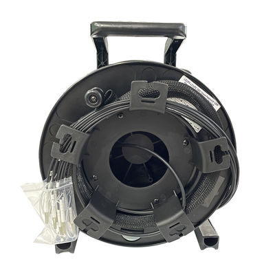 خرید LSZH Jacket Tactical Fiber Optic Cable Black Military Tactical Cable ساخت آنلاین