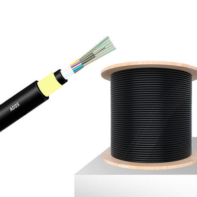Single Mode ADSS Fiber Cable G657A Outdoor Self Supporting Aerial Fiber Cable